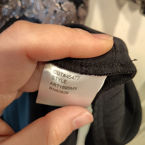 Tadashi Shoji Black and Gold Lace Midi Dress - Picture 8 of 8